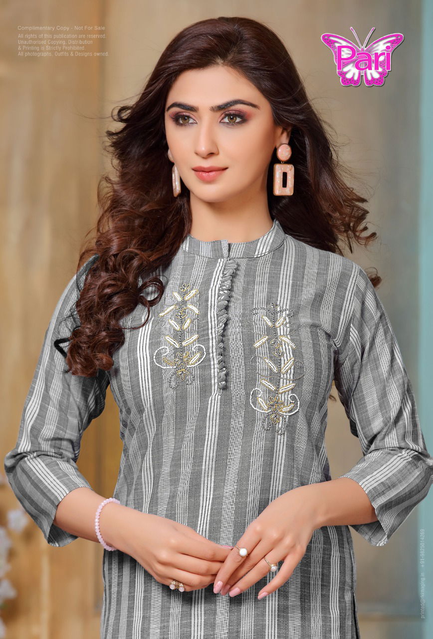 Pari Pear 9 Casual Wear Latest Fancy Lining Designer Rayon Kurtis Collection 